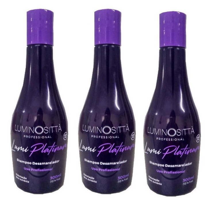 Shampoo Profissional Desamarelador Lumi Platinum 300Ml