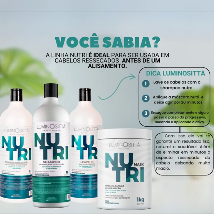 Máscara Nutri Luminosittà 300g – Nutrição Profunda para Cabelos Revitalizados