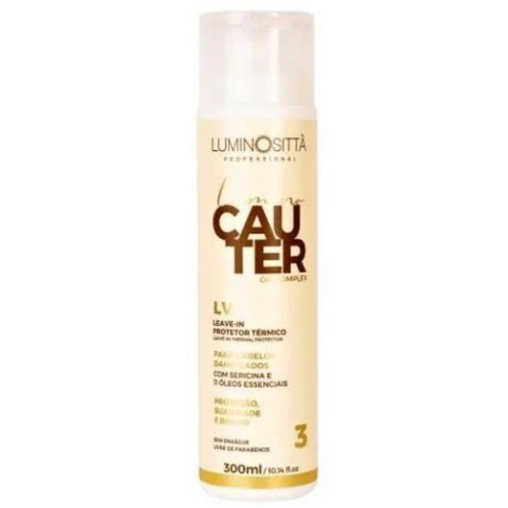 Kit Lumino Cauter 4 Passos: Reconstrução Profunda com Sericina e Óleos Essenciais para Cabelos Danificados