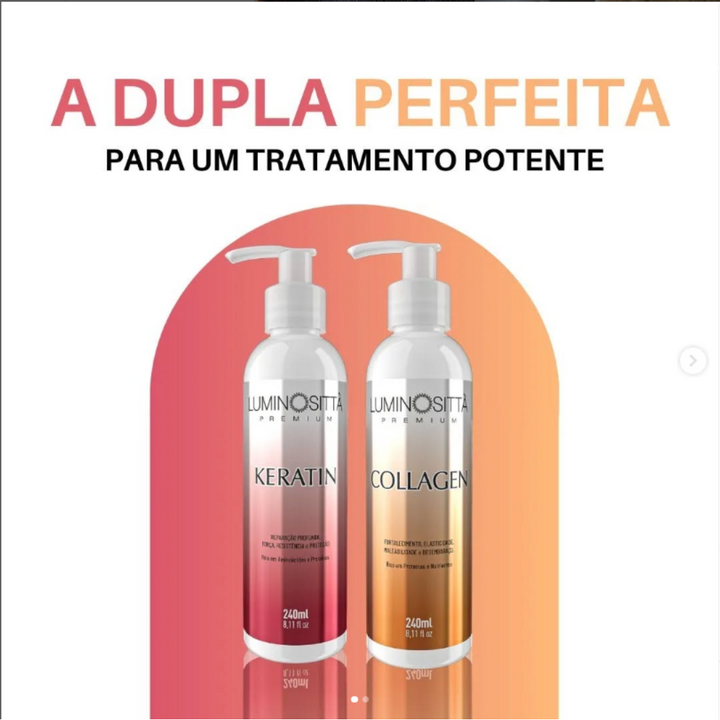 Kit  Reparação Profunda Keratin e Collagen 2x240 ml