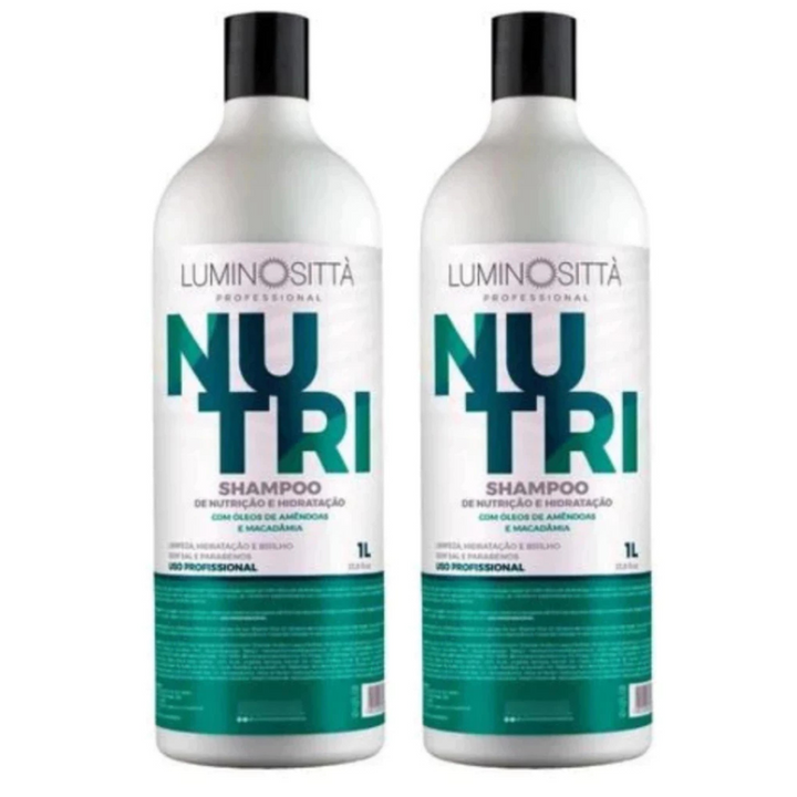 Shampoo Nutri Profissional Luminosittà 1L Hidratação, Nutrição e Proteção para Cabelos Ressecados