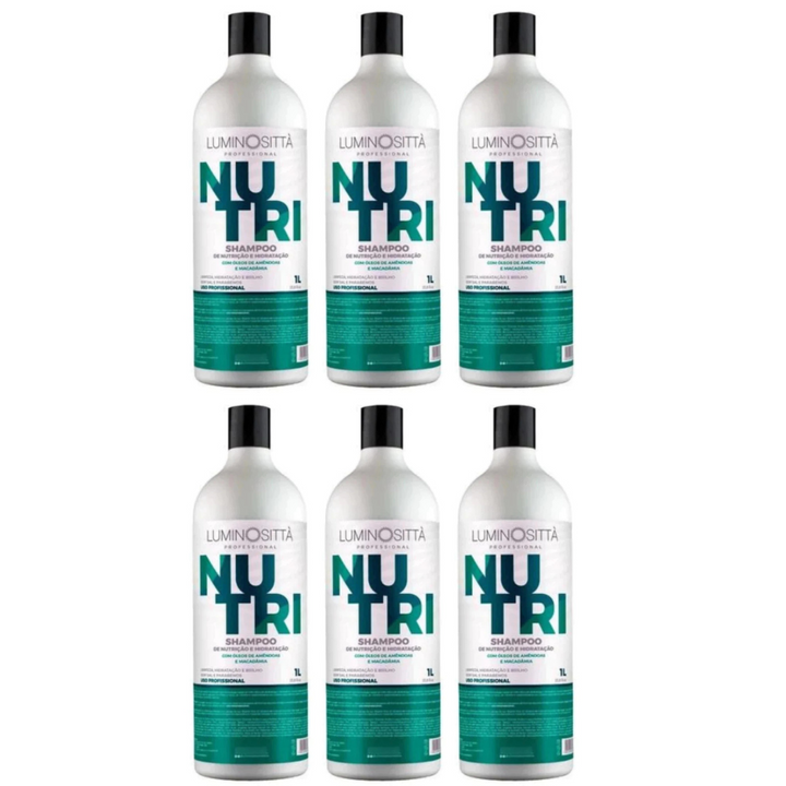 Shampoo Nutri Profissional Luminosittà 1L Hidratação, Nutrição e Proteção para Cabelos Ressecados