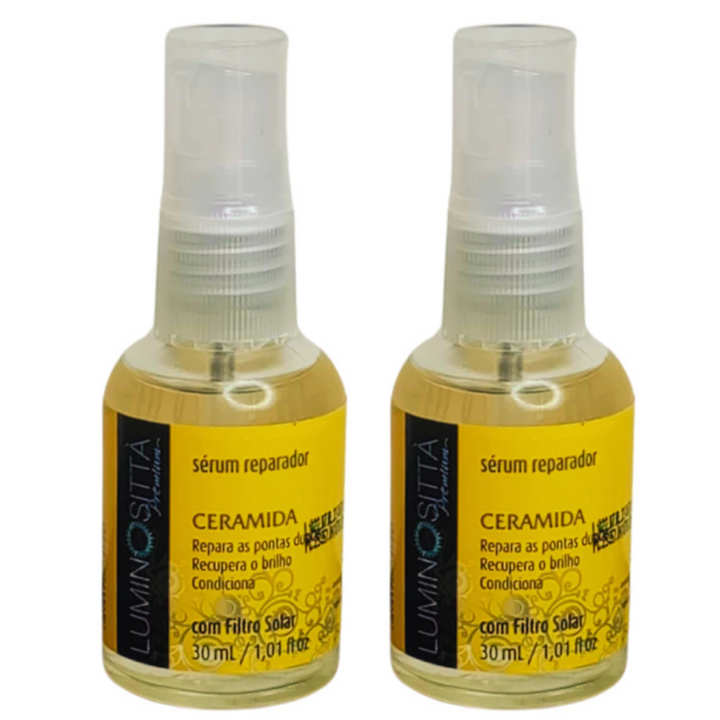Sérum Reparador Luminosittà Ceramida - Nutrição Profunda, Redução de Frizz e Proteção Capilar, 30ml