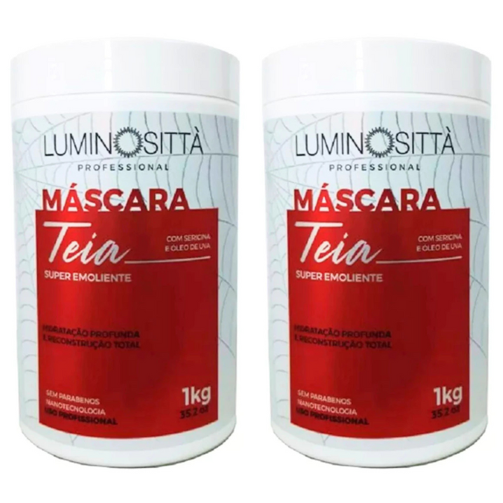 Máscara Teia Luminosità 1kg: Hidratação, Brilho e Proteção Avançada para Cabelos Danificados