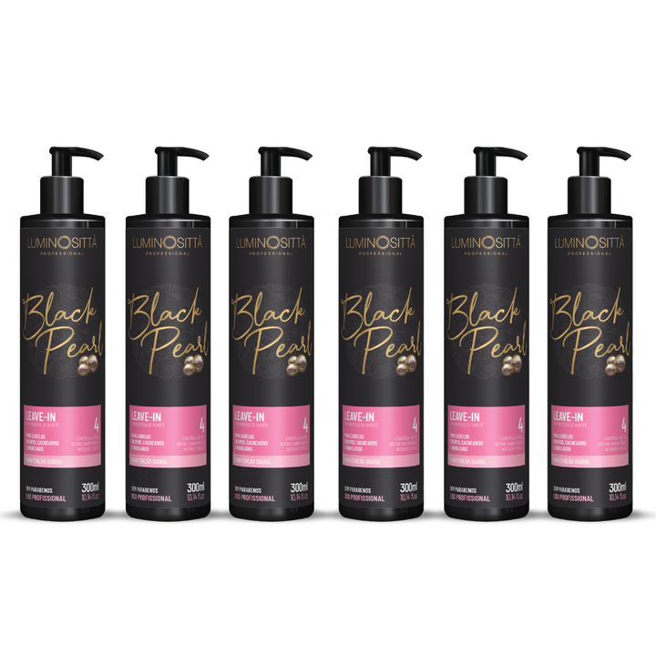 Leave-in Black Pearl 4 300ml: Nutrição e Definição para Cachos