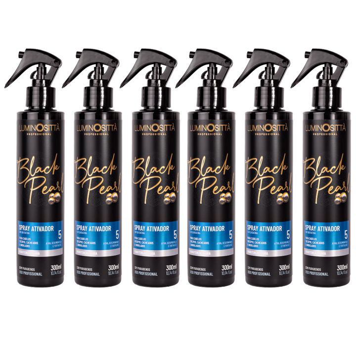 Spray Ativador Black Pearl 5 300ml: Hidratação, Definição e Controle de Frizz para Cachos