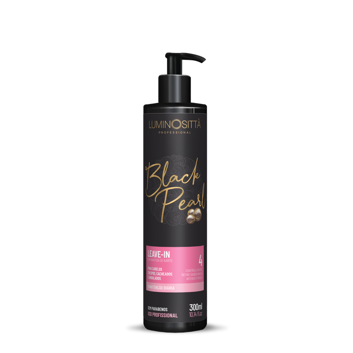 Leave-in Black Pearl 4 300ml: Nutrição e Definição para Cachos