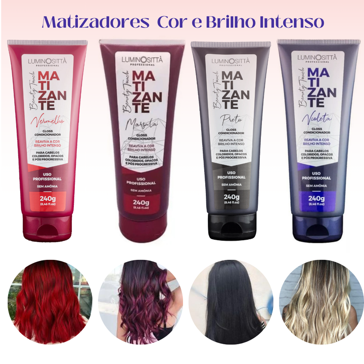 Matizador Beauty Touch Luminosittà: Realce, Hidratação e Brilho Intensos para Cabelos Profissionais