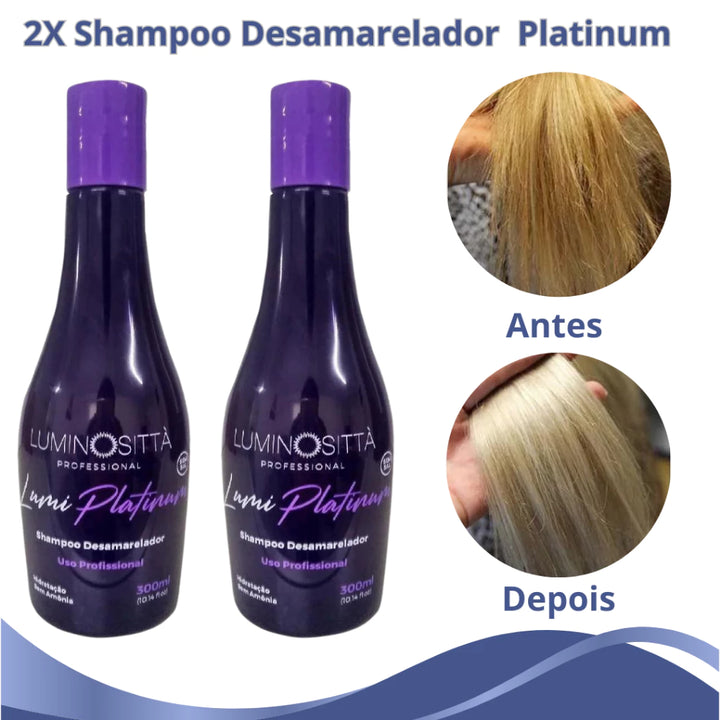 Shampoo Profissional Desamarelador Lumi Platinum 300Ml