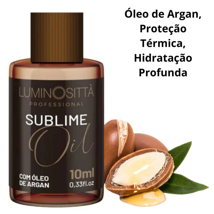 Reparador de Pontas Luminosittà 10ml - Óleo de Argan, Proteção Térmica, Hidratação Profunda