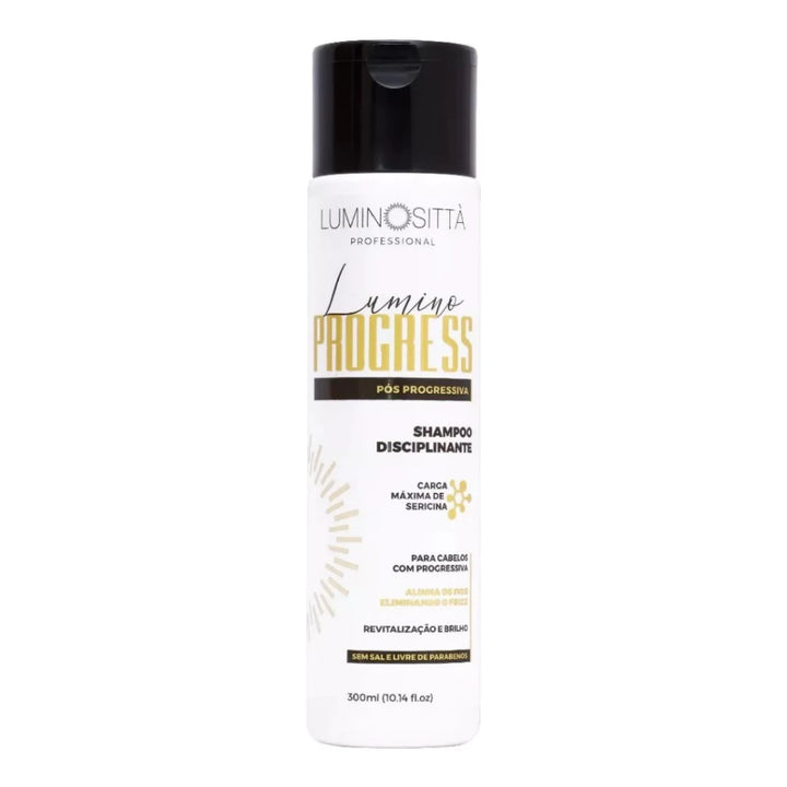 Kit Lumino Progress Shampoo disciplinador 300Ml + Mascara Hidratante 300G Hidratação e Alinhamento