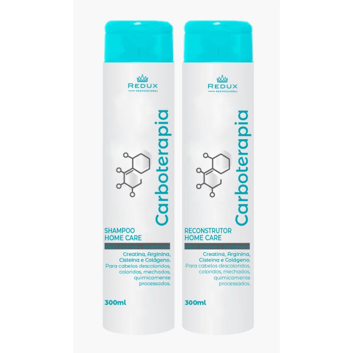 Kit Carboterapia Redux Shampoo e Reconstrutor para Nutrição e Proteção Capilar 300ml + 300ml