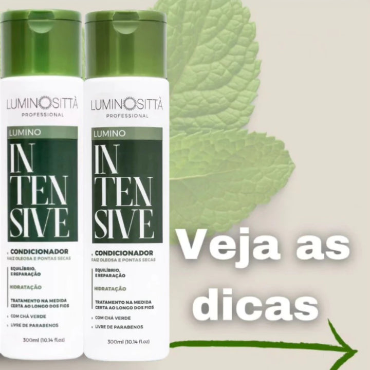 Kit Lumino Intensive - Shampoo e Condicionador para Raízes Oleosas e Pontas Secas 300ml+300ml