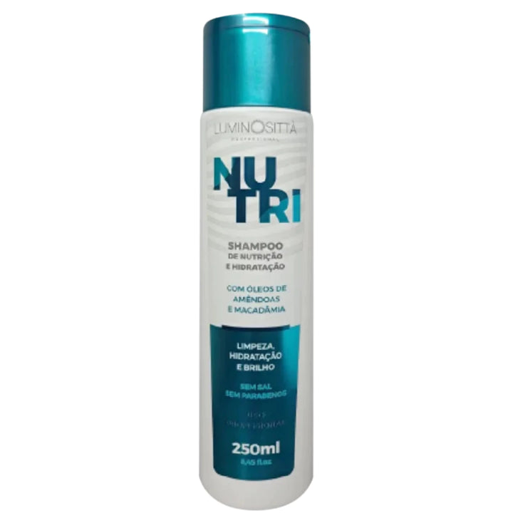 Shampoo Nutri 250ml Hidratação Intensa, Nutrição Profunda e Brilho para Cabelos Ressecados